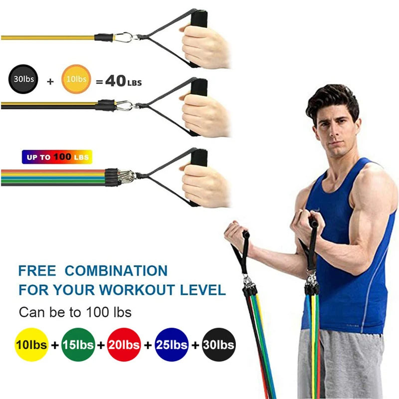 11PCS Resistance Bands Workout Set