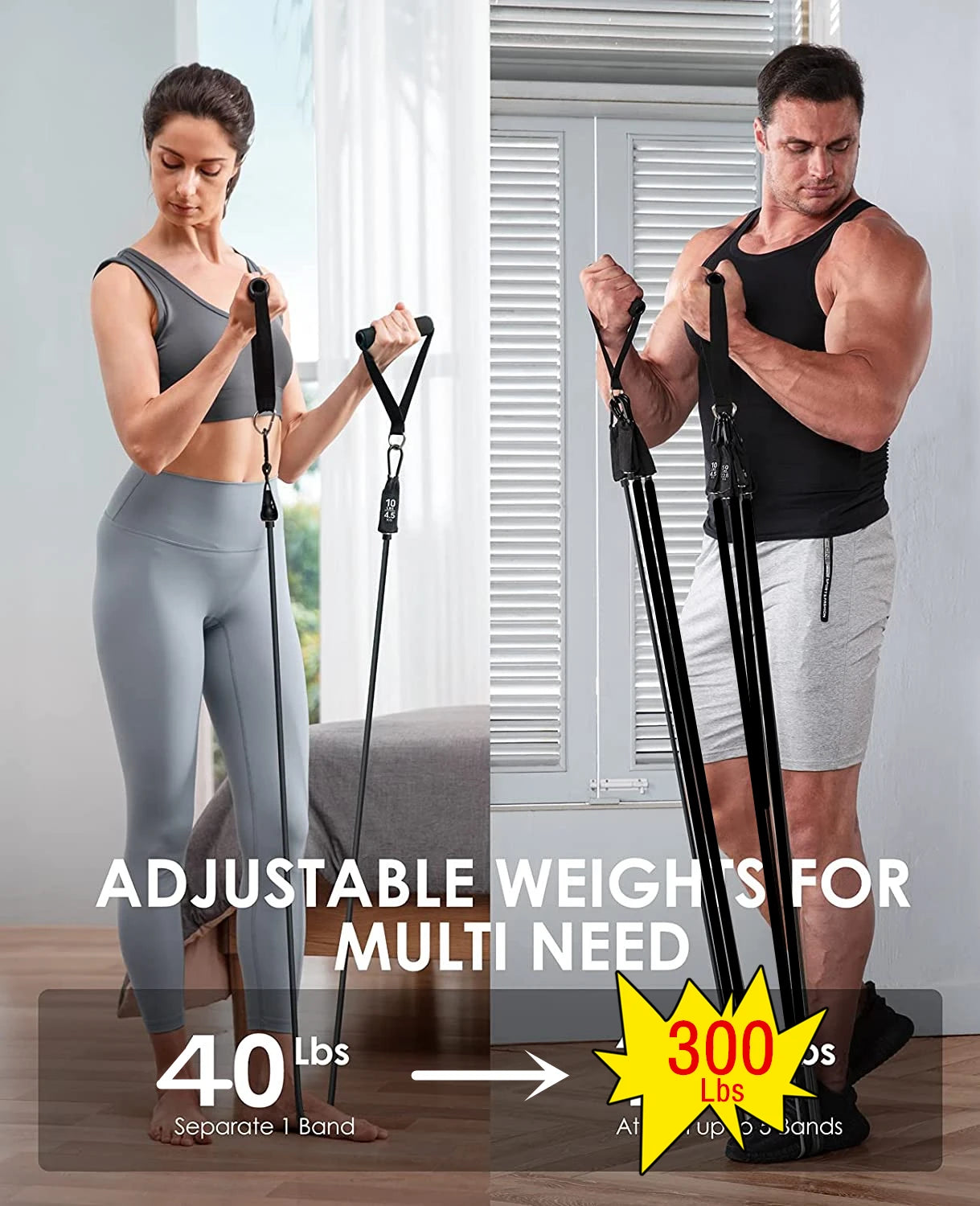 300lb Resistance Band Set