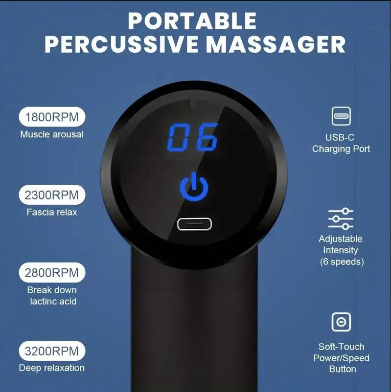 Muscle Massage Gun Protable Body Massager Deep Handheld Percussion Massager For Body Back And Neck Leg